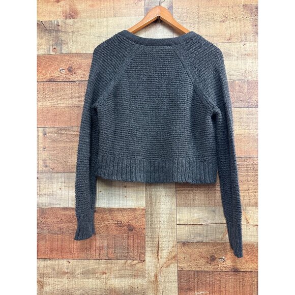 American Eagle Womens Gray V-Neck Button-Up Cardigan Sweater S - Picture 5 of 6